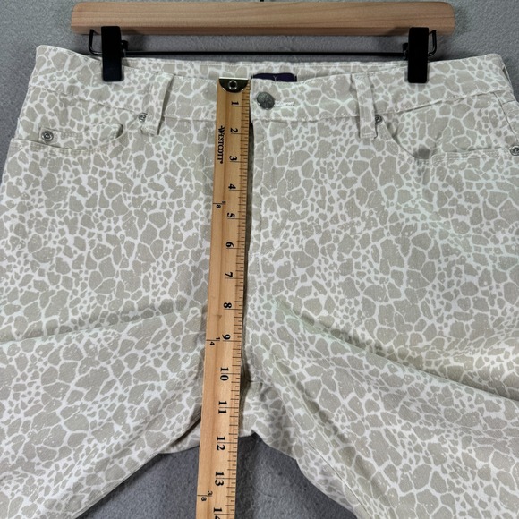 NYDJ Animal‎ Print Ankle Jeans Womens 12 Beige Lift Tuck Comfort Stretch Classic - Picture 9 of 15